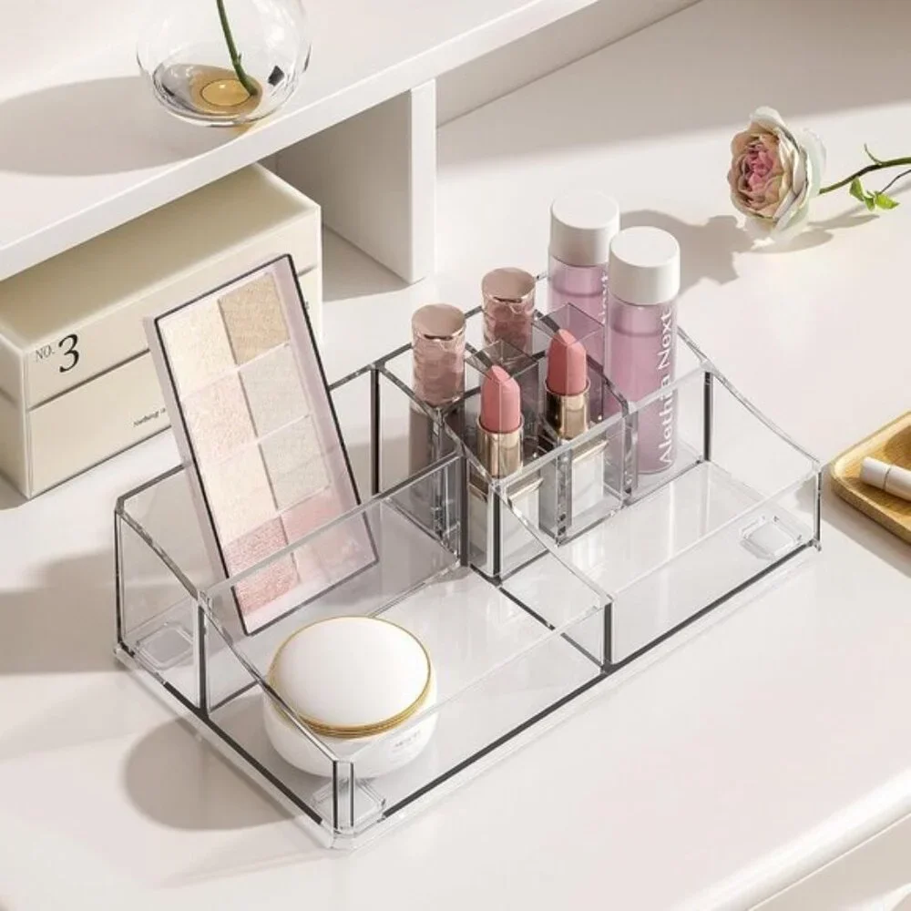 New 3-Tier Clear Makeup Organizer with Drawer, Stackable Acrylic Vanity Storage